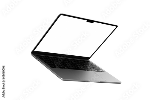 Isolated Floating Laptop Air 