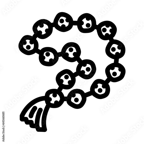 rudraksha beads line icon vector. rudraksha beads sign. isolated contour symbol black illustration