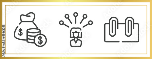 payment outline icons set. linear icons sheet included , hierarchy structure, cybercrime vector.
