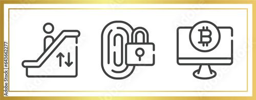 auction outline icons set. linear icons sheet included pen container, convert, auctioneer vector.