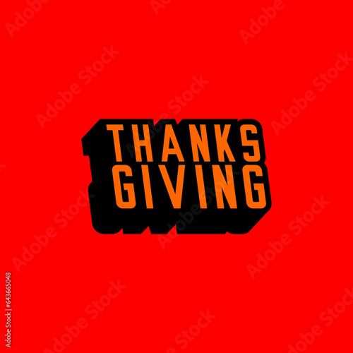 thanks giving lettering vector design