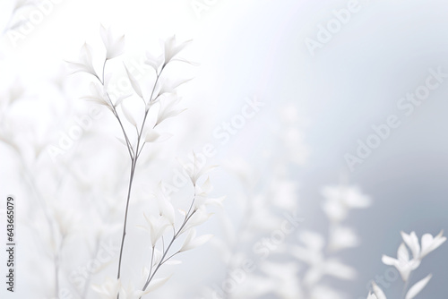 white winter plant with clean background