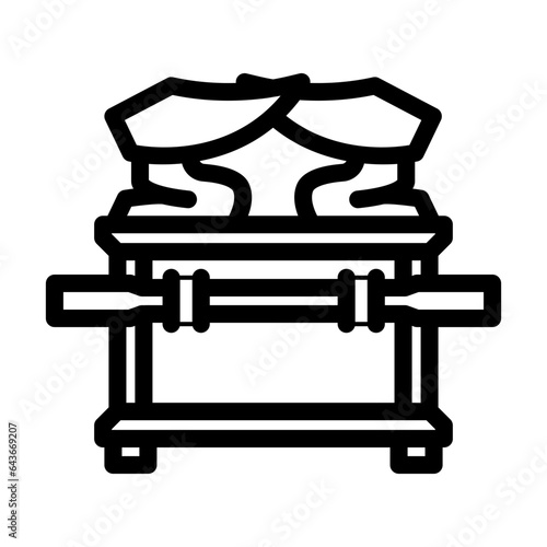 ark of the covenant line icon vector. ark of the covenant sign. isolated contour symbol black illustration