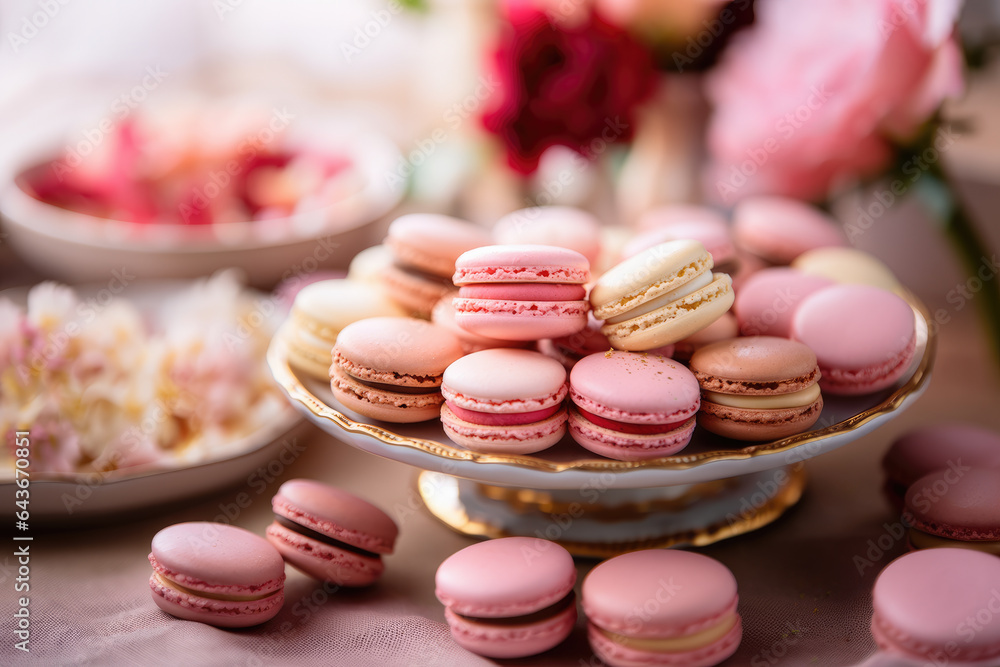 Sweet macaron, a tiny masterpiece that encapsulates the elegance and flavor of French pastry craftsmanship Sweet macaron, a tiny masterpiece that encapsulates the elegance and flavor of French pastry craftsmanship