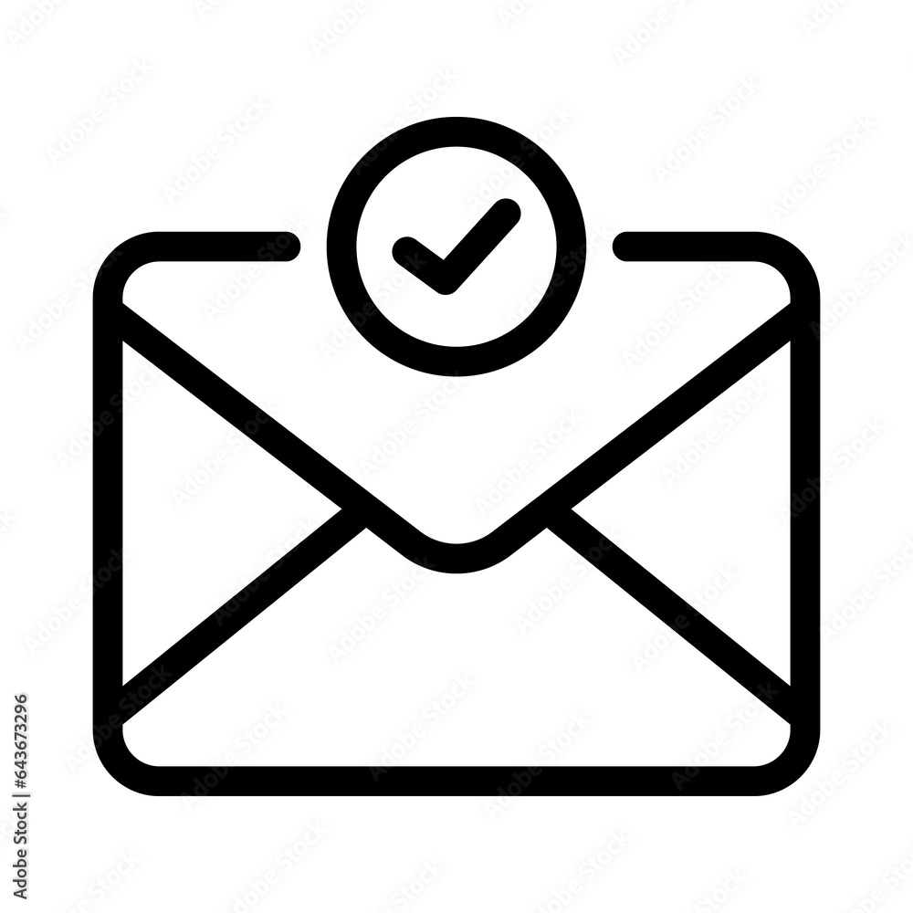 Trendy Email Icon, Message Icon, Mail Icon, Inbox Sign, Messaging Symbol, Envelope Black And White, Letter Sending Message