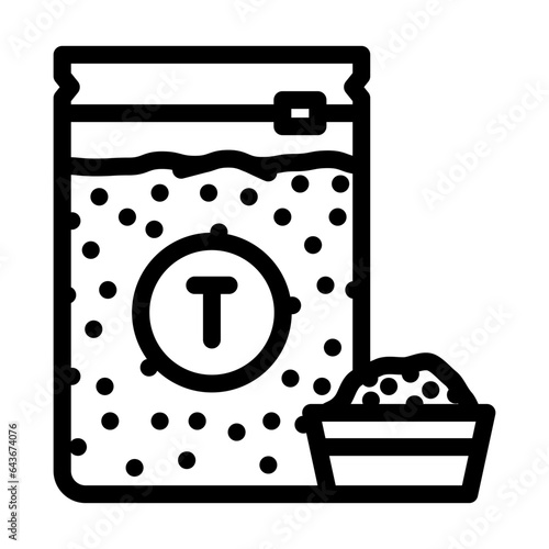 tobacco nicotine line icon vector. tobacco nicotine sign. isolated contour symbol black illustration