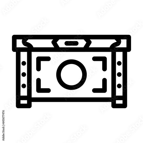 saisen monetary offering shintoism line icon vector. saisen monetary offering shintoism sign. isolated contour symbol black illustration
