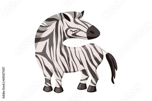 Cute Zebra cartoon animal.