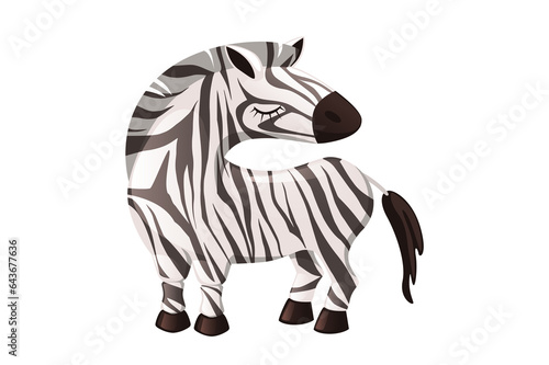 Cute Zebra cartoon animal.