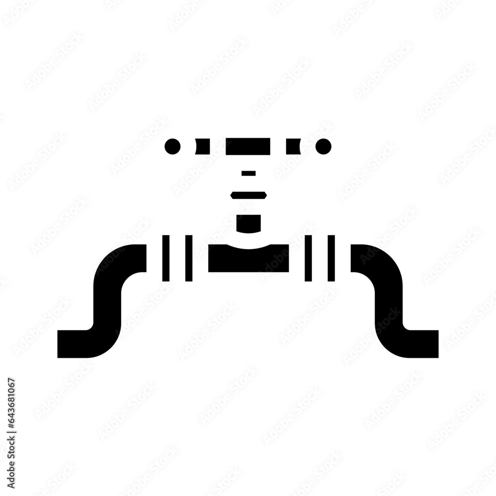 pipeline gas service glyph icon vector. pipeline gas service sign. isolated symbol illustration pipeline gas service glyph icon vector. pipeline gas service sign. isolated symbol illustration