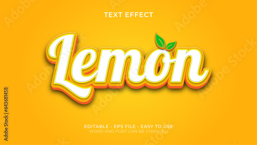 Lemon 3d editable text effect