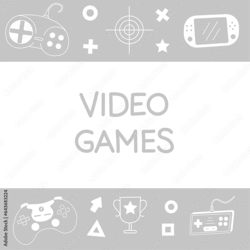 Video game banner vector illustration Video game banner vector illustration
