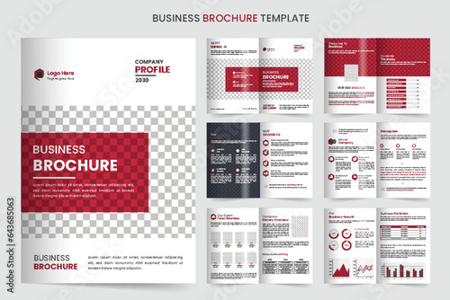 company profile brochure design minimal multipage business brochure template design annual report, creative design Multipurpose template with cover