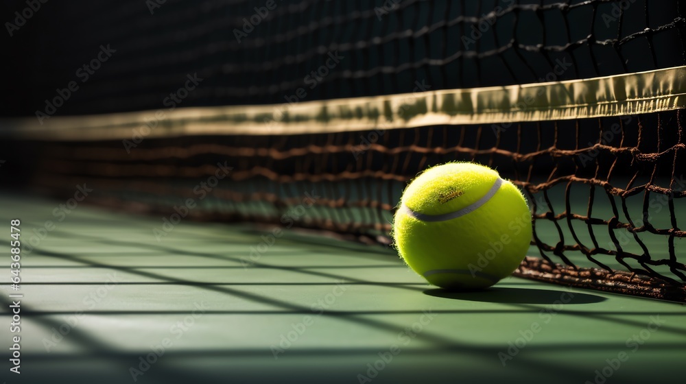 Tennis ball on the floor