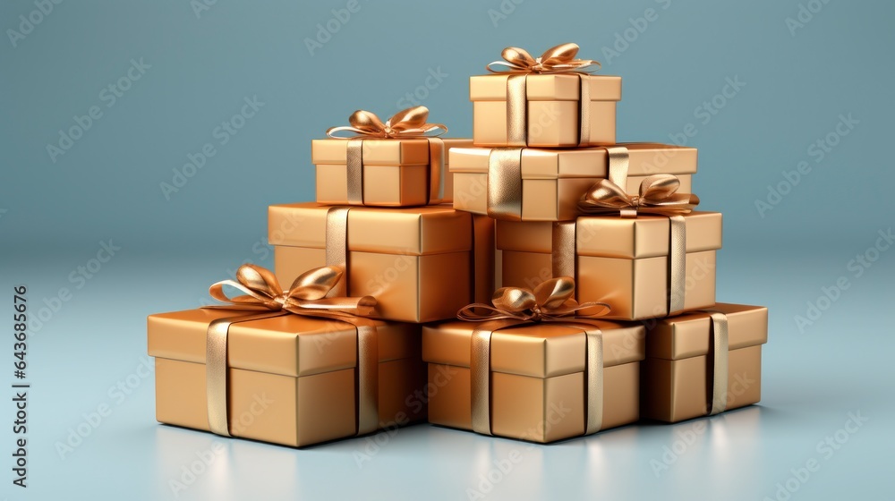 Obraz premium christmas tree with gifts