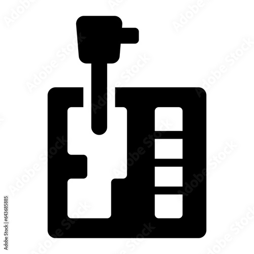 Car Gearshift solid glyph icon