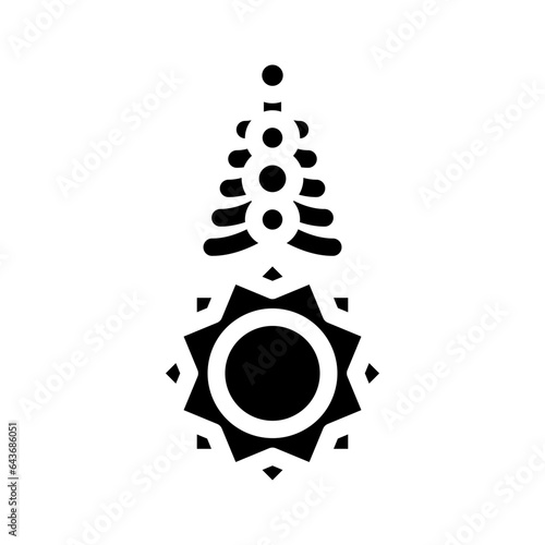 bindi forehead decoration glyph icon vector. bindi forehead decoration sign. isolated symbol illustration