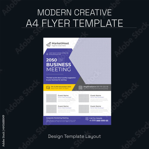 Modern Business Conference Flyer Template Design Layout