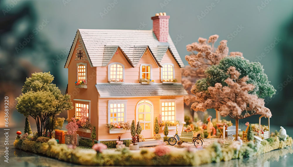 A Victorian House in Cherry Blossom Wonderlan,view of the town country,view of the town