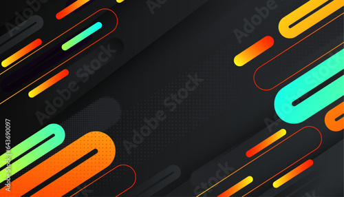 Minimal colourful geometric background. Simple shapes with trendy gradients