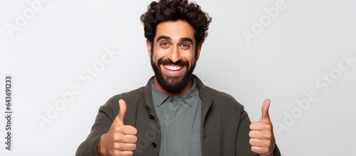 Smiling Hispanic man in cas...