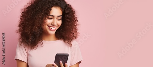 Teenage girl with curly hai...