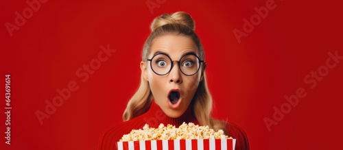 3D glasses wearing girl wit...