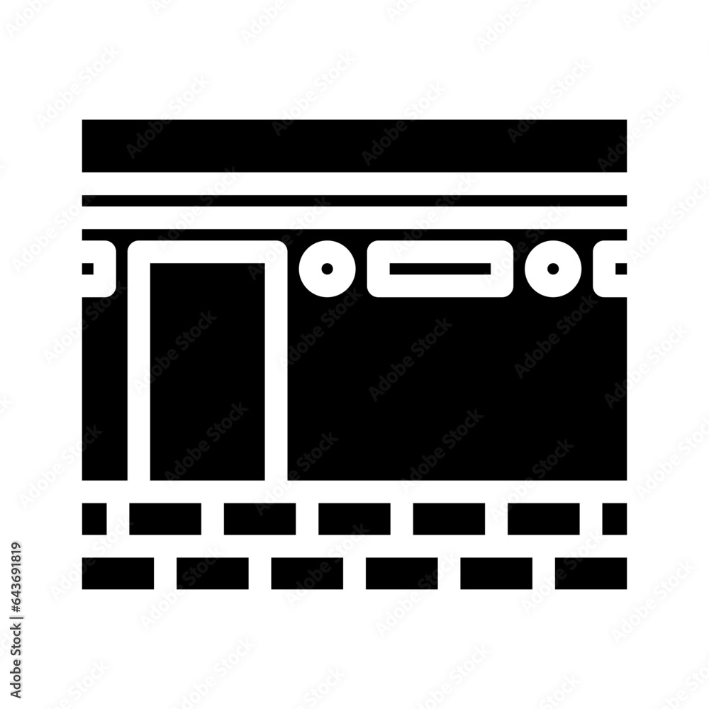 kaaba islam muslim glyph icon vector. kaaba islam muslim sign. isolated symbol illustration kaaba islam muslim glyph icon vector. kaaba islam muslim sign. isolated symbol illustration