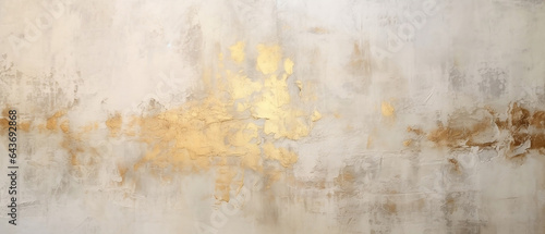 Złota dekoracyjna farba - tło. Obraz abstrakcyjny, ściana. Beton dekoracyjny. 