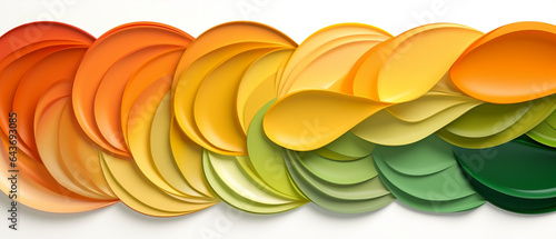 Abstrakcyjne tło - kolorowa farba olejna nakładana szpachlą na płótnie w warstwy. Kolor zielony i pomarańczowy - letnie odcienie - paleta