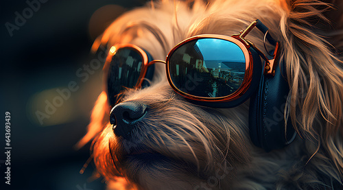 dog in sunglasses © Mostafa
