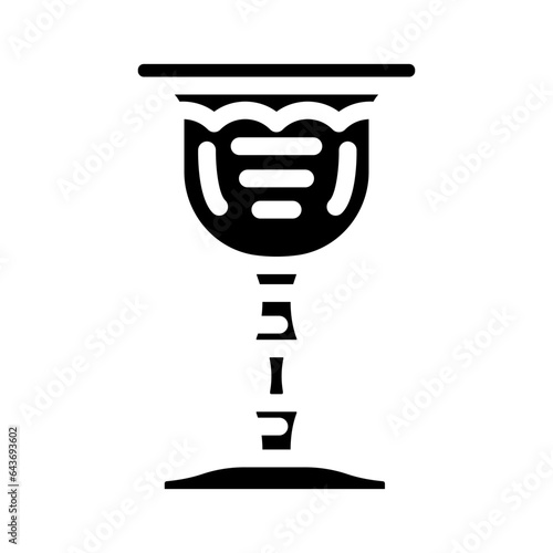 kiddush cup jewish glyph icon vector. kiddush cup jewish sign. isolated symbol illustration