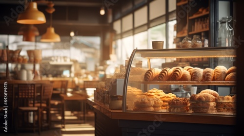 Blurred Bakery Interior Defocused Background