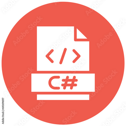 C sharp Vector Icon Design Illustration