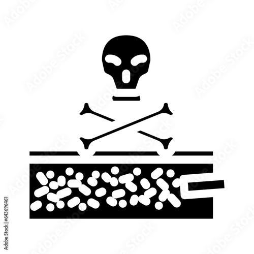 drug nicotine tobacco glyph icon vector. drug nicotine tobacco sign. isolated symbol illustration