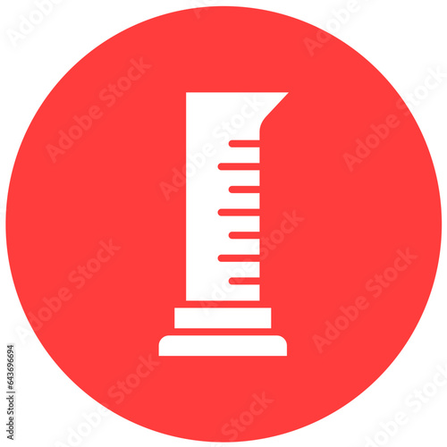 Graduated cylinder Vector Icon Design Illustration