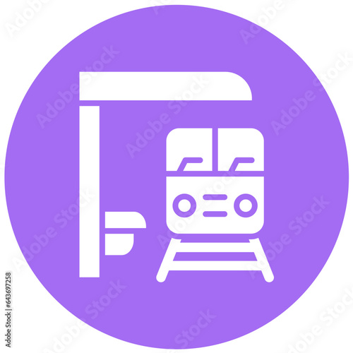 Train platform Vector Icon Design Illustration