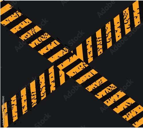 construction area caution industrial warning alert yellow and dark tape vector
