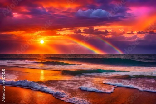 Rainbow over the ocean © Lady
