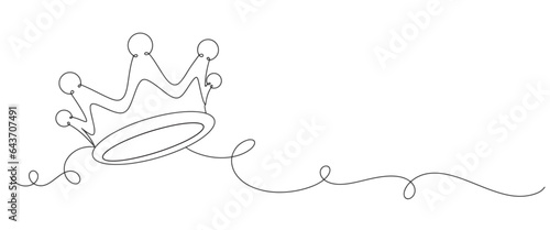Crown line art vector illustration
