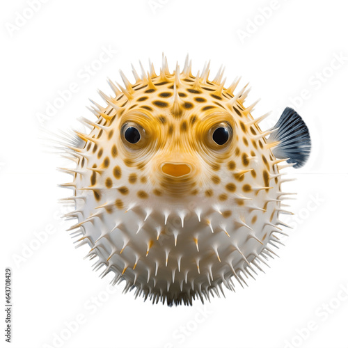 Pufferfish on Isolated Background. Generative AI