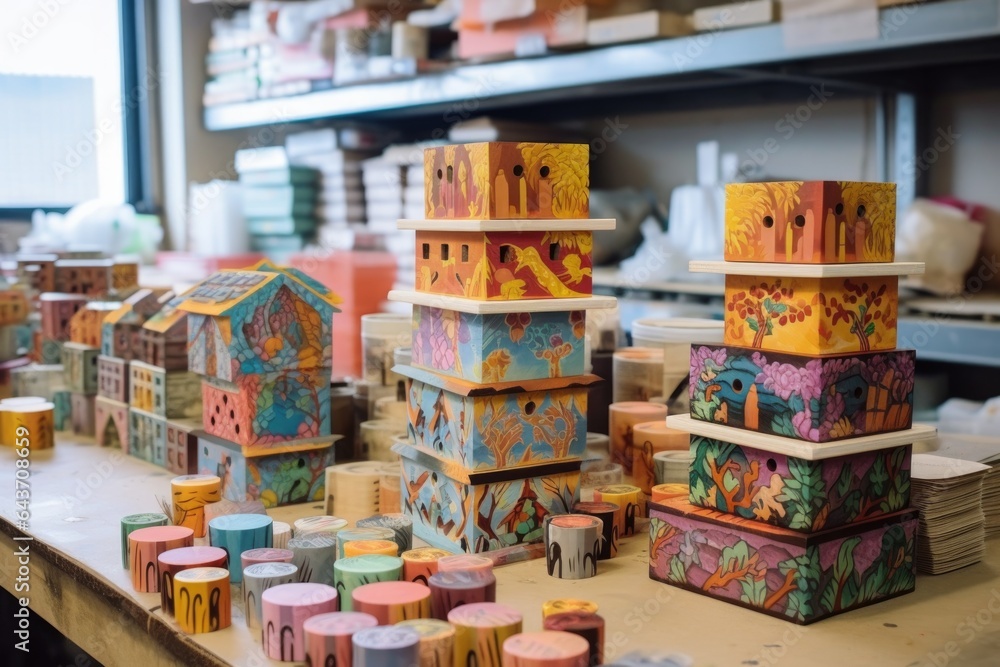painted wooden blocks and puzzles in production painted wooden blocks and puzzles in production