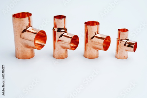 Photography Copper pipe plumber fittings elbow connectors socket accessories tubes faucet c