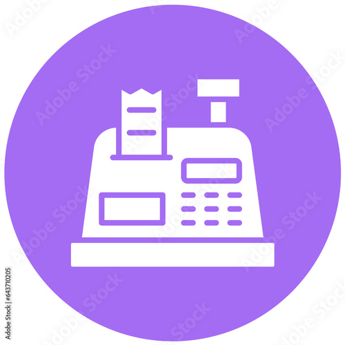 Cashier machine Vector Icon Design Illustration