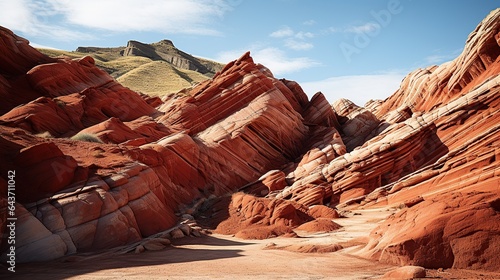 Red Rocks The image should be rendered in clay detail, in the style of plastic detail, whistlerian photo