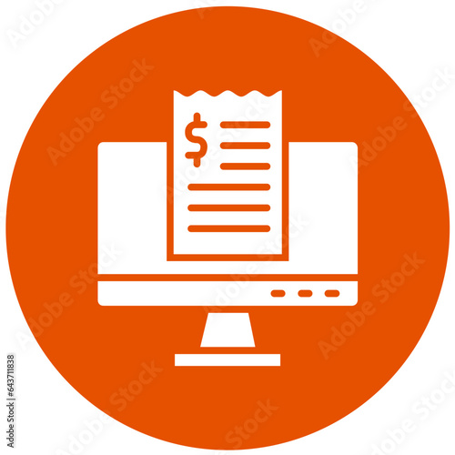 Invoice slip Vector Icon Design Illustration