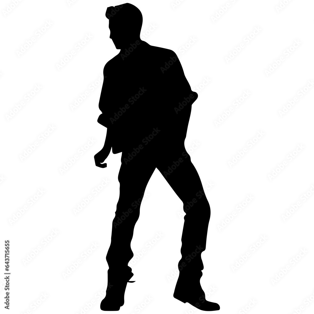 Fototapeta premium Business man in shirt, vector silhouette
