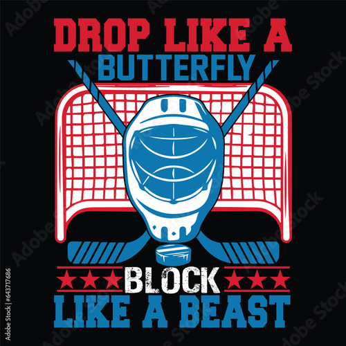 hockey tshart design vector art