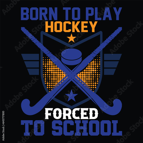 hockey tshart design vector art