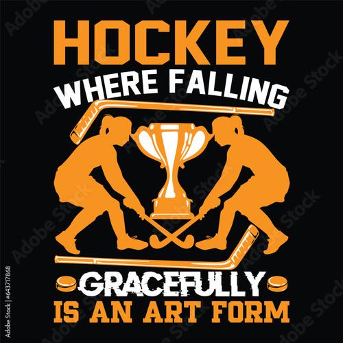 hockey tshart design vector art